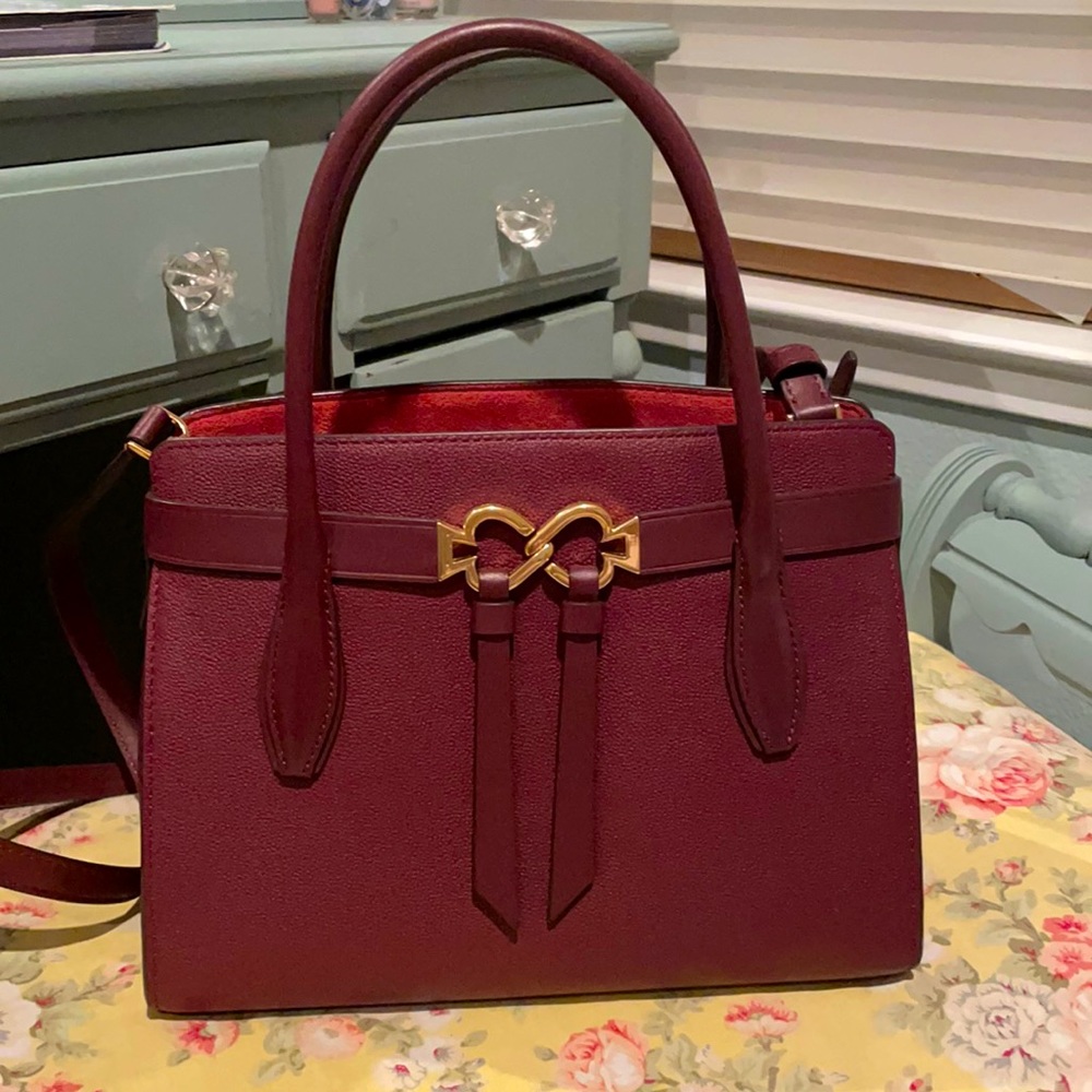 KATE SPADE Maroon Medium Size bag w/ Gold Hardware